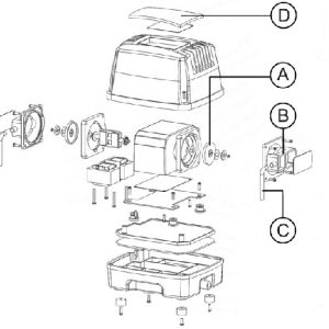 Vervangingset / Servicekit Superfish Air Blow 50 Professionele Luchtpomp